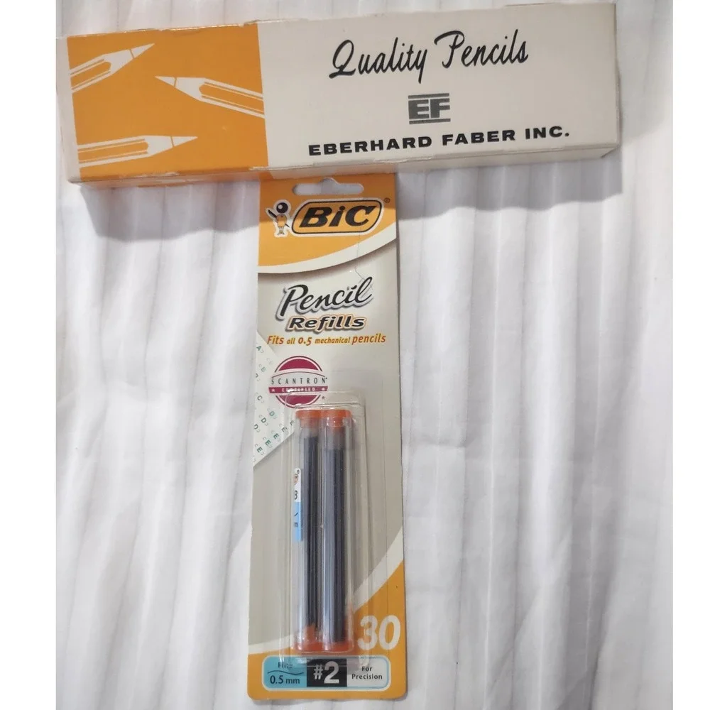 BIC Pencil‎ Refills 0.5mm #2 Fine Mechanical & Eberhard Faber (7ct) #2 Pencils